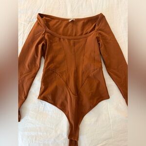 Free People Brown Bodysuit